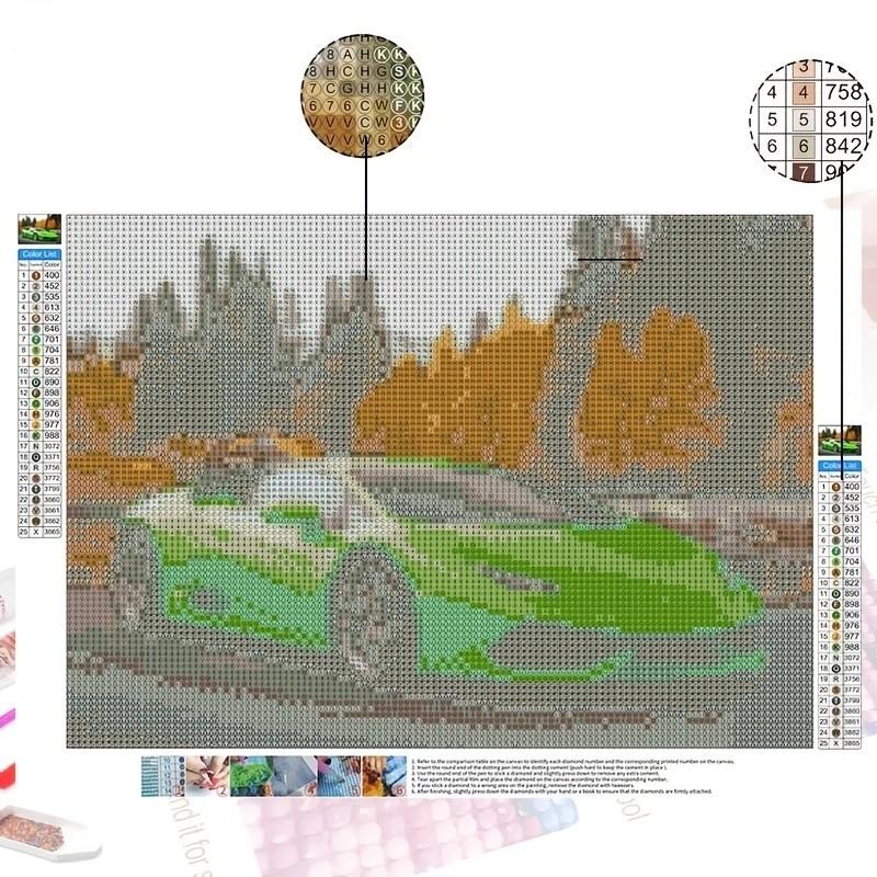 5D DIY Набор алмазной живописи, наборы для вышивания автомобилей, 5D горный хрусталь, настенное искусство, домашний декор и аксессуары для хобби