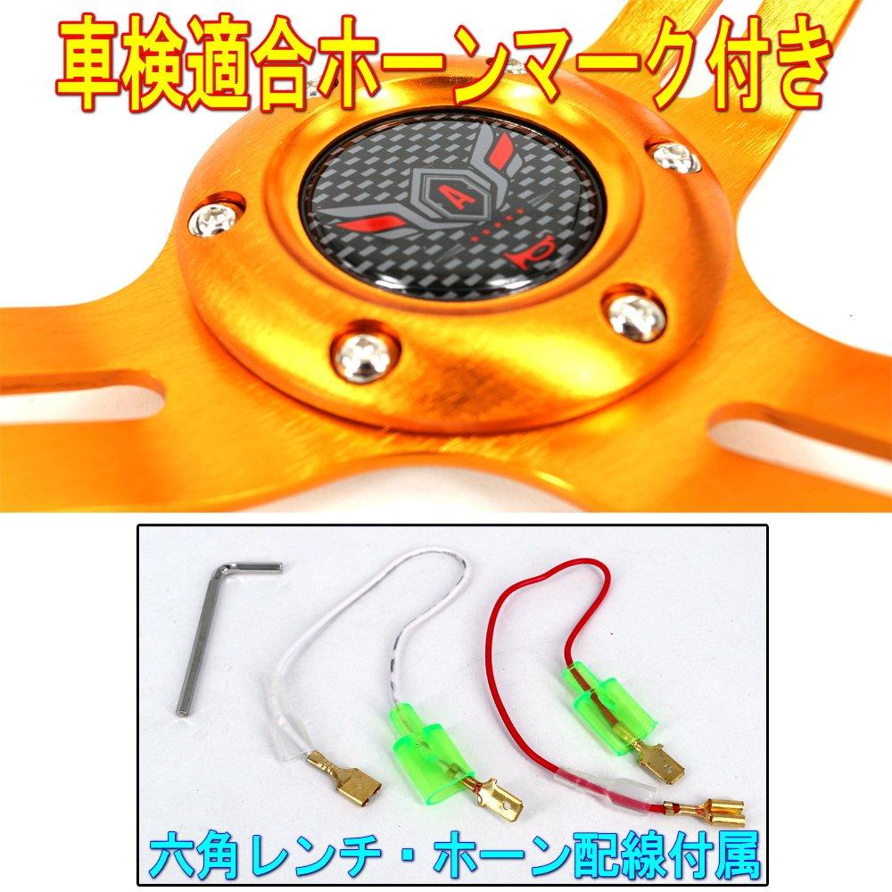 Спортивный руль ALTEED 350 мм Глубокий конус Золотые спицы с карбоновым волокном для автомобилей послепродажного обслуживания Колесо, Модель, Дизайн,