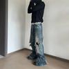 Мешковатые широкие джинсы с потертыми отверстиями для мужчин и женщин. Уличная одежда. Повседневные джинсовые брюки Ropa Hombre. Брюки-карго большого размера.