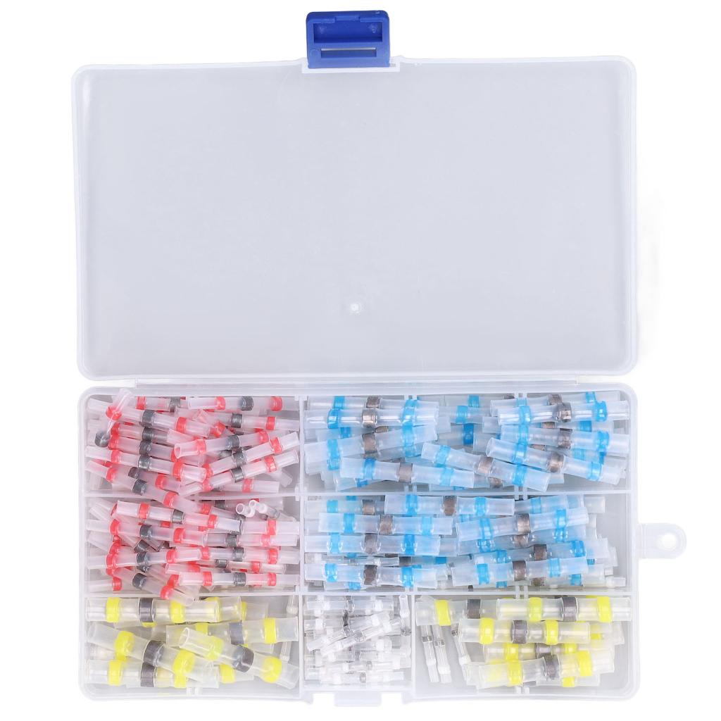 200 шт. Термоусадочные кабельные соединители с припоем, водонепроницаемые, изолированные 2:1 соотношение