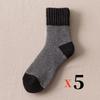 5 пар/лот Зимние теплые мужские женские носки Супертолстые шерстяные однотонные носки Мериносовая шерсть Сохраняют тепло Холодостойкие Снежные носки EU38-46