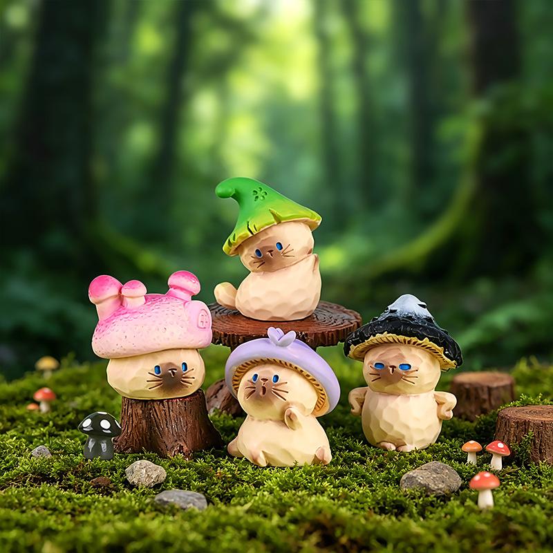 Новая мультяшная серия Fadcute Cat Pai, смоляная фигурка-украшение, премиальная текстура, праздничное украшение для дома, модель, игрушки, сюрприз