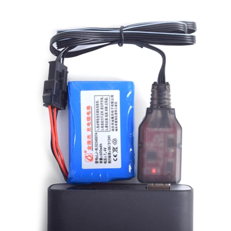 Кабель для зарядки USB SM4P Зарядное устройство SM4P Светодиодные индикаторы Для литиевой батареи 7,4 В RC Модели Автомобили Лодки Игрушка с дистанционным управлением