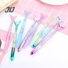 Creative Stationery for Girls 4PCS Mermaid Fish Tail Gel Pens Set, Gradient Transparent Barrel And Glossy Cute Office Desktop Decor Fin Decor, Smooth