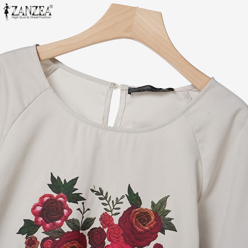 ZANZEA Women Long Sleeve Floral Blouse and Pants Casual Two Piece Suit Sets