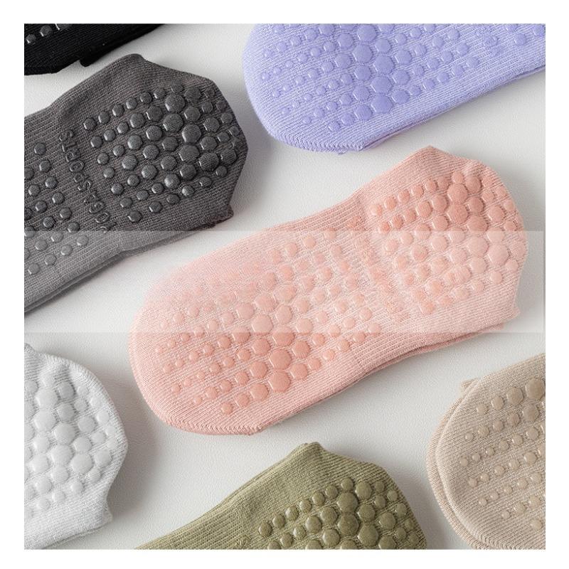 Autumn and Winter Simple Pure Color Mid Calf Socks Silicone Non-slip Fitness Indoor Dance Sock