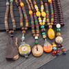 Ethnic Wind Wooden Buddha Sweaters Chain Male Chicken Wing Beads Long Eliminating Necklace Women's Scenic Area Yiwu Jewelry