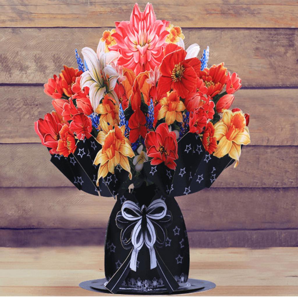 3D поздравительная открытка, искусственный цветок, букет, украшения, принадлежности для Дня матери, дня рождения, вечеринки, подарок, поставка