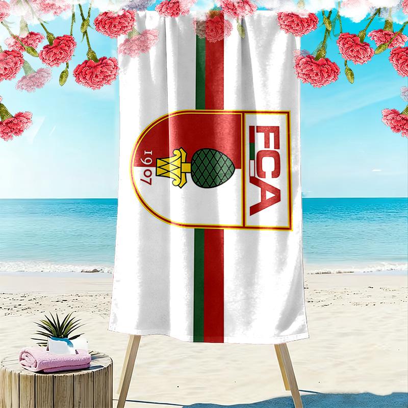 FC Augsburg Print Beach Towel, Large Soft Quick Dry Towel for Beach Camping Swimming