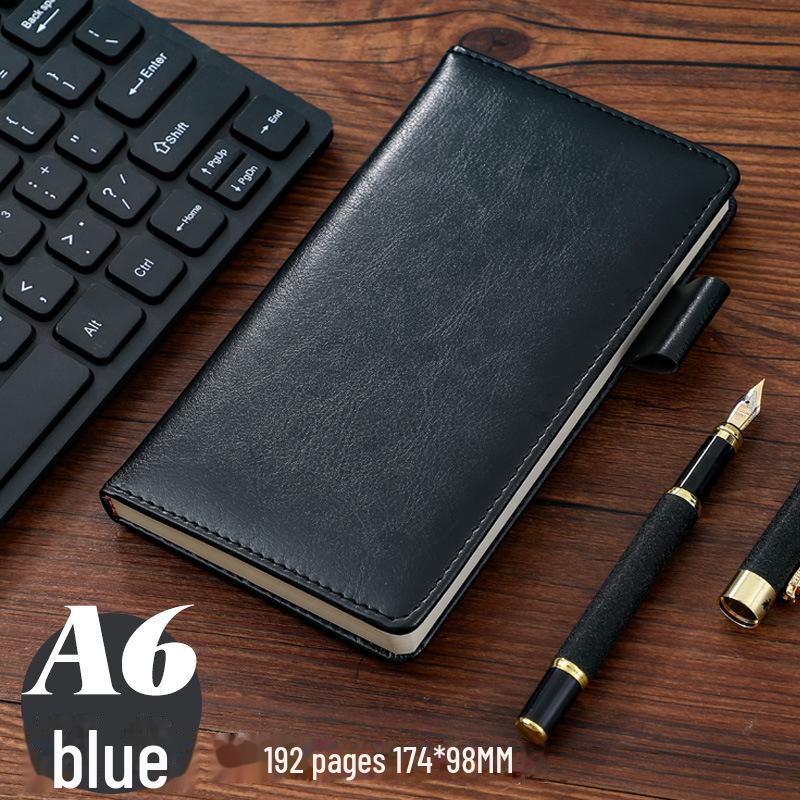 Супер толстый кожаный деловой блокнот с простым логотипом