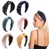Fashion Velvet Bow Knot Beading Hairband Women Hair Head Hoop Girls Headband
