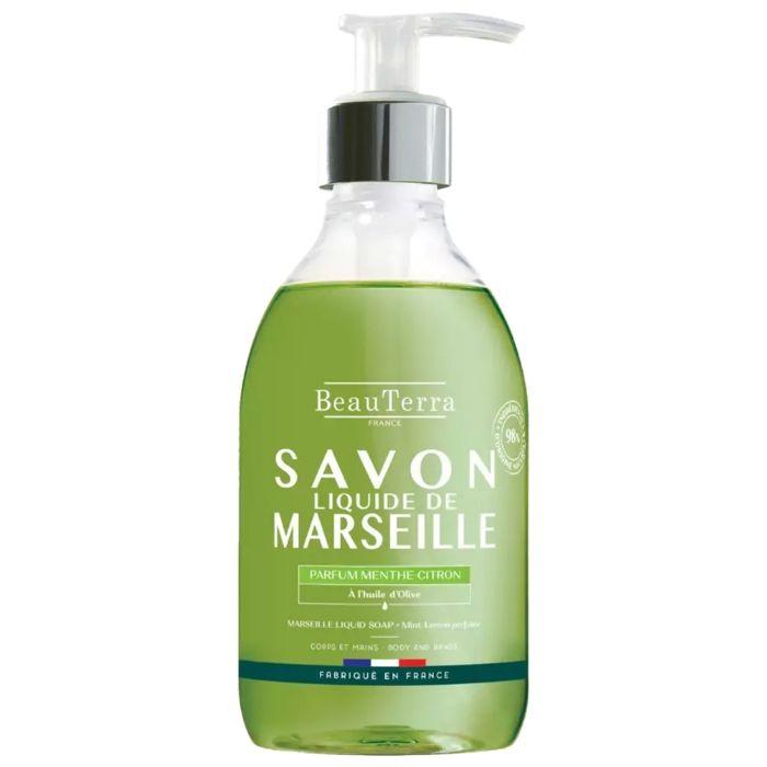 Savon Liquide - Beauterra - Menthe Citron - 300ml - Hypoallergénique - Doux Pour Les Mains