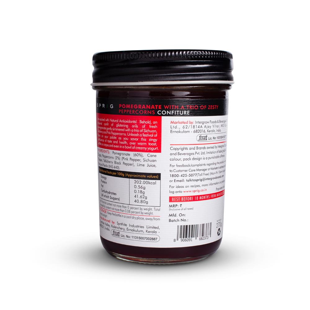 Варенье гранатовое с пикантным перцем (270 г), Pomegranate with a Trio of Zesty Peppercorns Confiture, Sprig