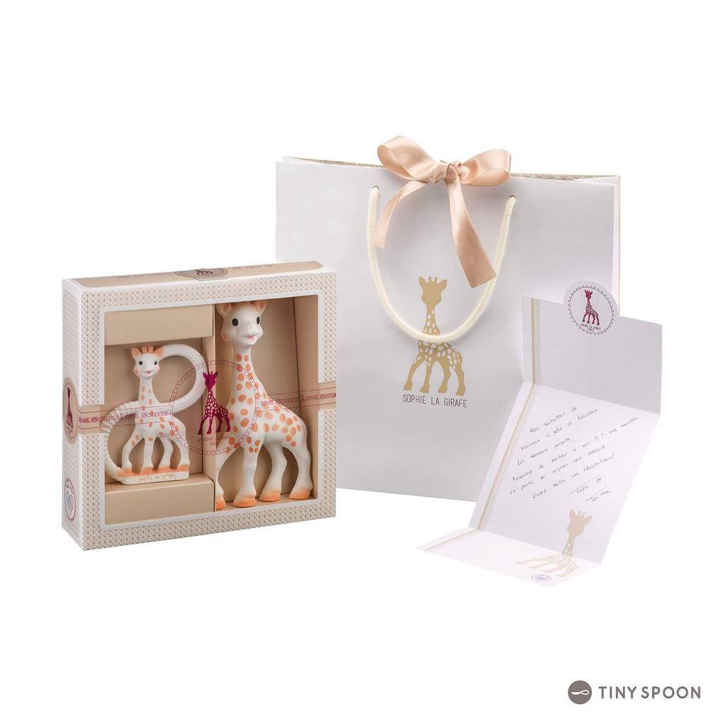 Подарочный пакет для прорезывания зубов жирафа Софи с открыткой для сообщений Японские Vulli 0 0 Популярные детские игрушки на день рождения [Набор Sophisticade] [Подлинный продукт]