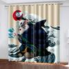 3D Animal Cat Series Shadowing Curtains 2 Pieces Гостиная Спальня Домашнее украшение Крючок Перфорация