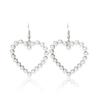 1 пара серег-крючков в форме сердца с подвеской из искусственного жемчуга, ювелирные изделия, изысканные висячие серьги