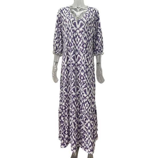 Женское платье с v-образным вырезом, свободное до щиколотки, с коротким рукавом, в тон, с принтом, в стиле пэчворк, пуловер трапециевидной формы, большие качели, мягкое женское платье макси