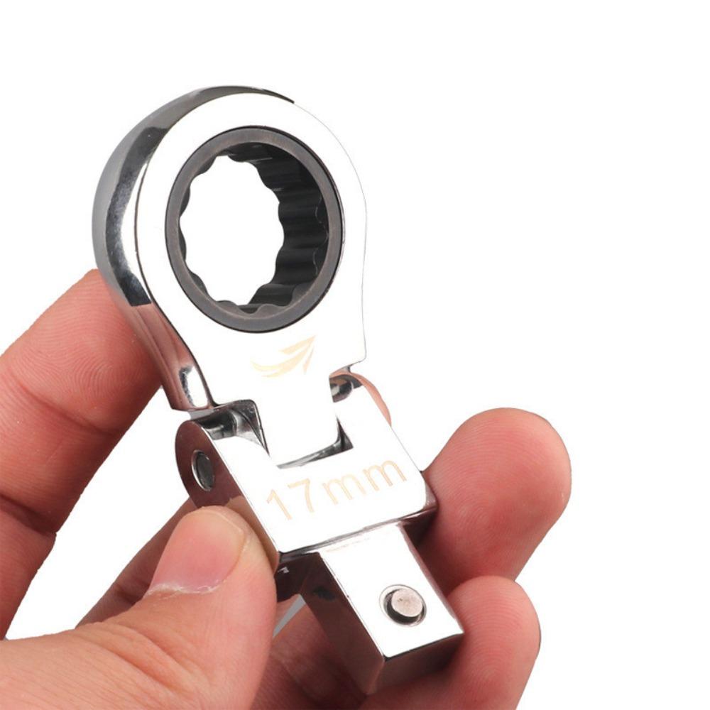Portable Crescent Wrench 180 ° Rotating Gear Wrenches Hardware Repair Tools Chrome Vanadium Steel Ratchet Wrench