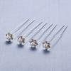 20 Pcs/set Bridal Headwear Pins Pearl Flower Luxurious Inlaid Diamond Hairpin Sweet Romantic U-shaped Curly Hair Fork Hair Clip