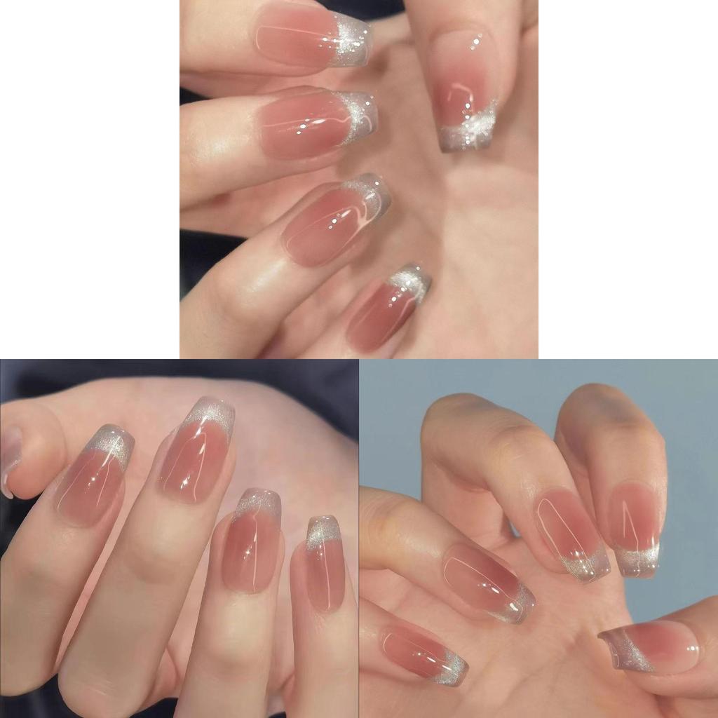 High-quality French Cat Eye Nail Stickers Starry Sky Pattern For Pregnant Women And Students