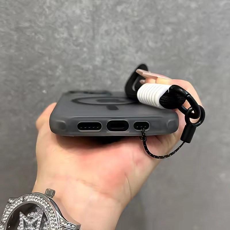 Для Magsafe Матовый Магнитный Чехол Candy Для iPhone 16 Pro Max 15 14 13 12 Ремешок На Запястье Кистевой Ремешок Прозрачный Желейный Бампер Чехол