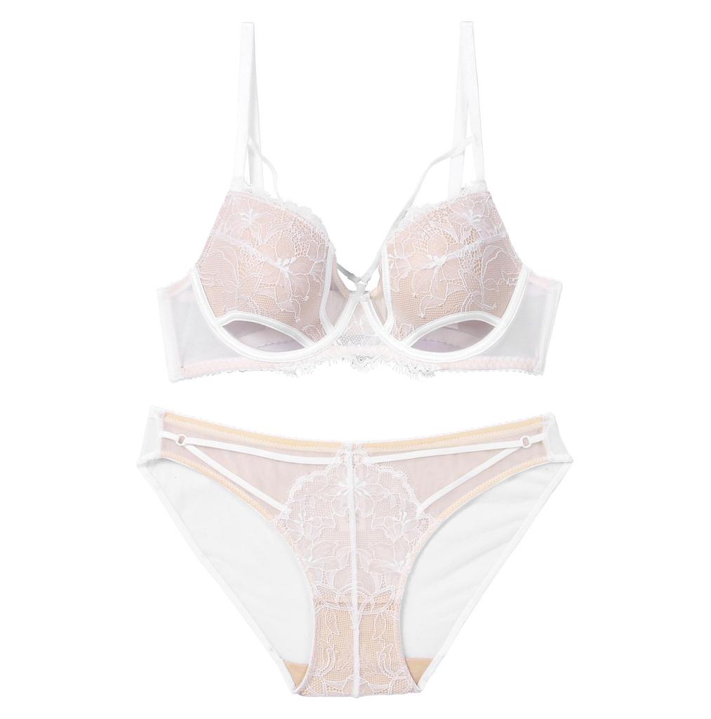 French Lace Lingerie Set: Sexy Pure Desire Bra for Breast Enhancement, Perfect for Small To Large Busts