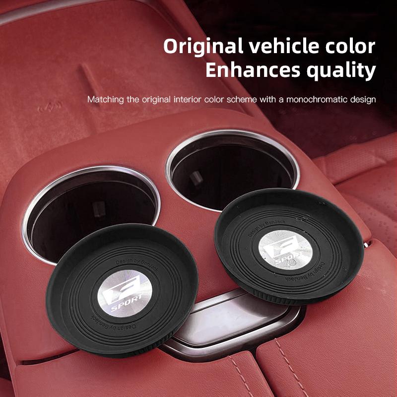 2Pcs Car Non-slip Silicone Coaster For Lexus Fsport GS GX IS LS LX CT LC RC LBX NX RX 350h 450h ES 300e GX460 Ct200h IS250 220D