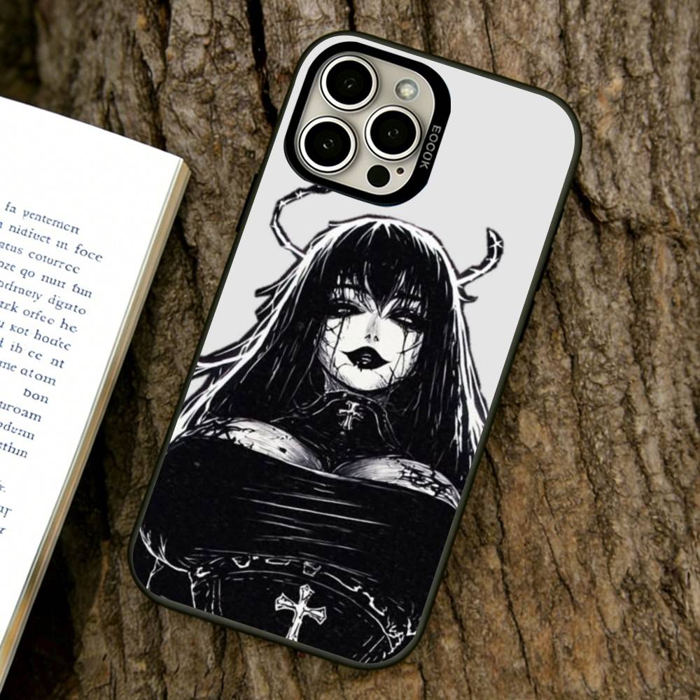 Арт Черные Ангелы и Демоны Чехол для Телефона Для iPhone 17,16,15,14,13,12,11 Plus,Pro Max,XS,Красочный Серебряный Чехол Funda Cover