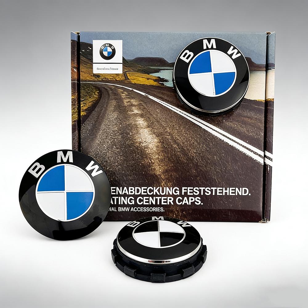 4Pcs/set 68MM 56MM Blue White Floating Wheel Center Cap For BMW M Emblem E46 E36 E34 F10 E90 F30 E60 F30 E53 E30 E92 E87 npmk56