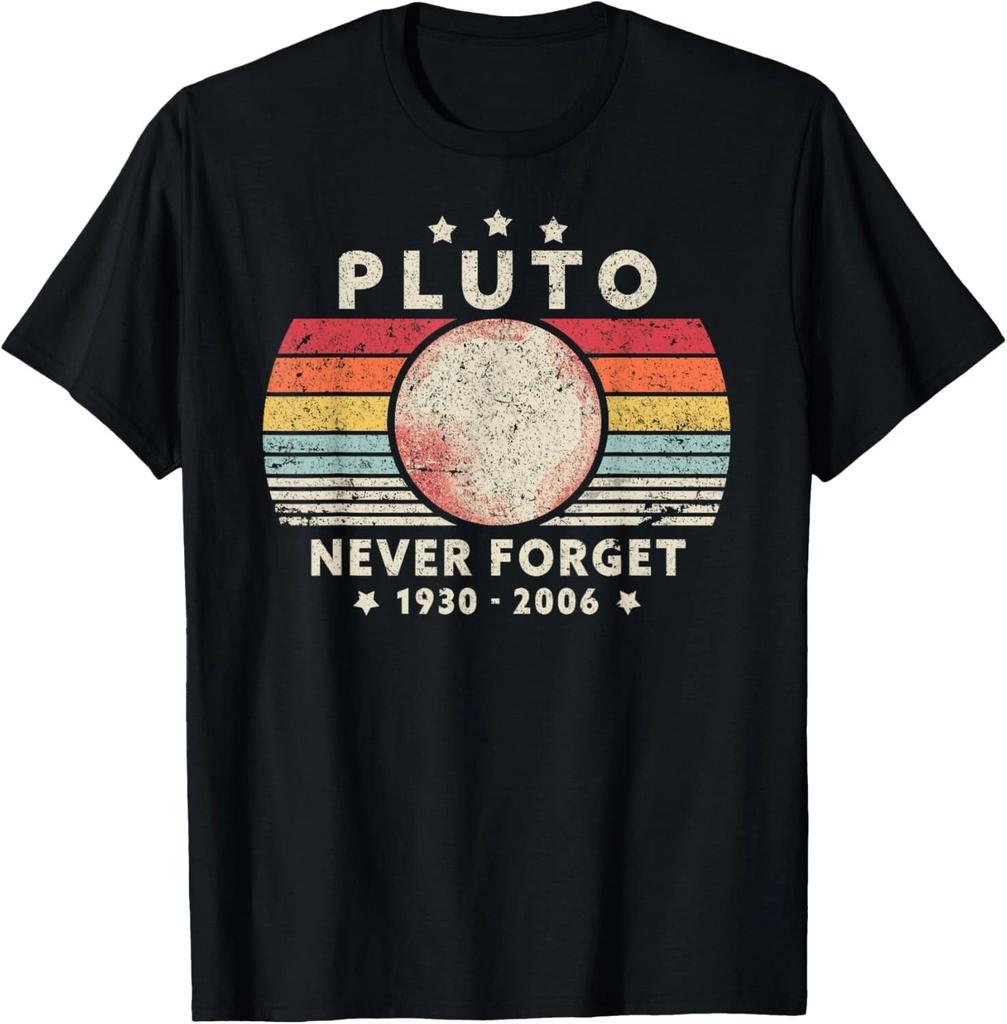 Never Forget Pluto Shirt_ Retro Style Funny Space Science T- Shirt
