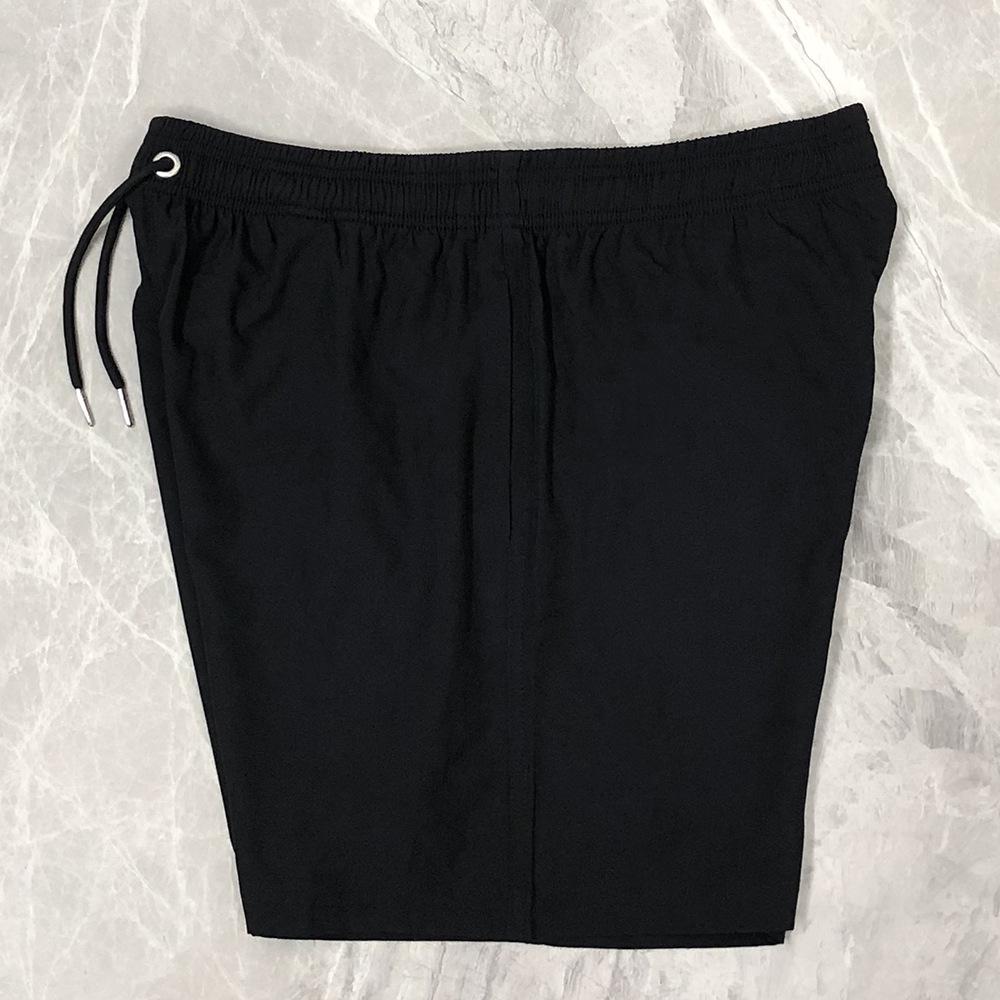 Men's Quick-Dry Stretch Casual Sport Shorts - Solid Color, Summer 2025, Four-Way Stretch, Beach-Ready, Loose Fit