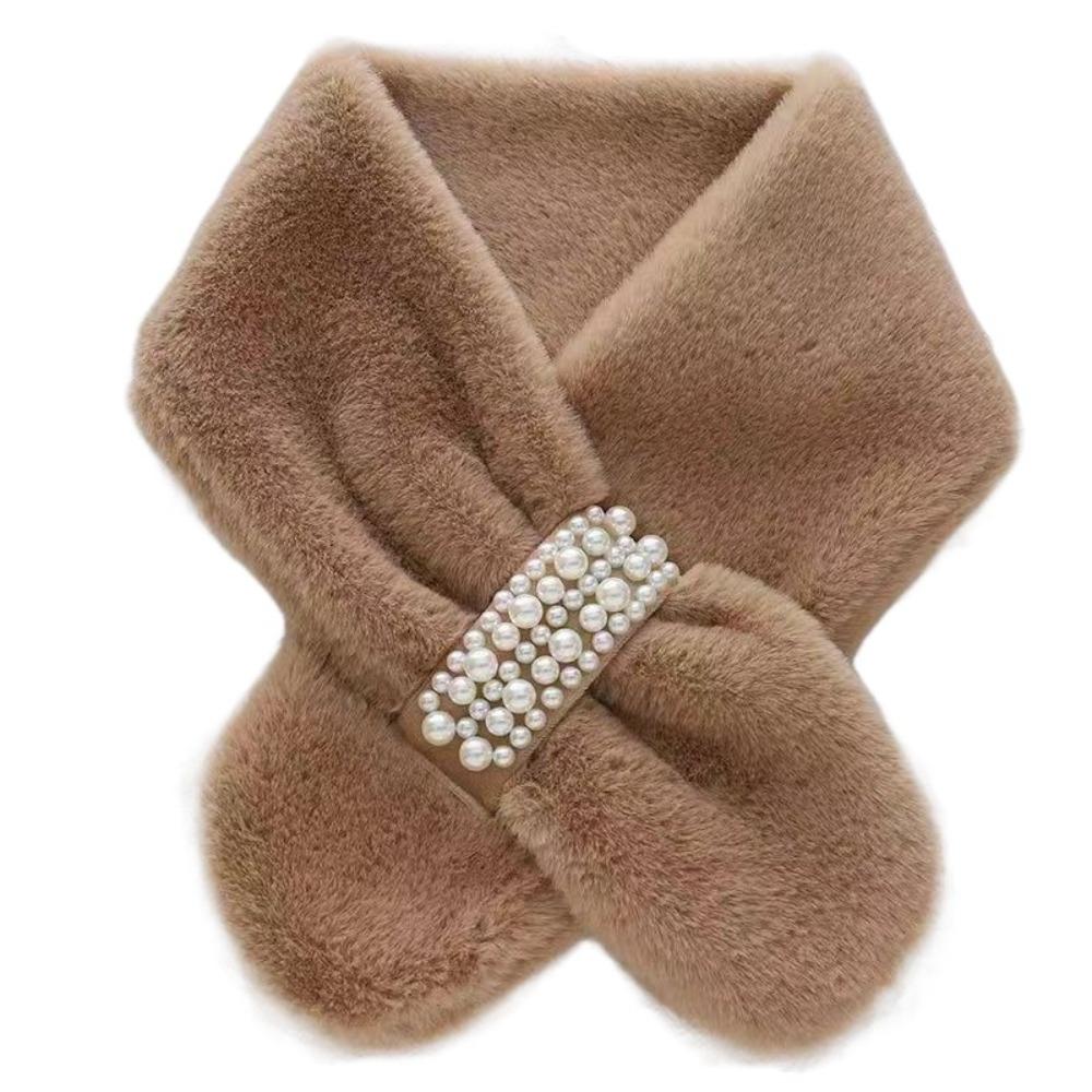 Long Thicken Neck Scarf Keep Warm Fluffy Knitting Neck Shawlrf Knitting Cross Scarf Autumn/Winter