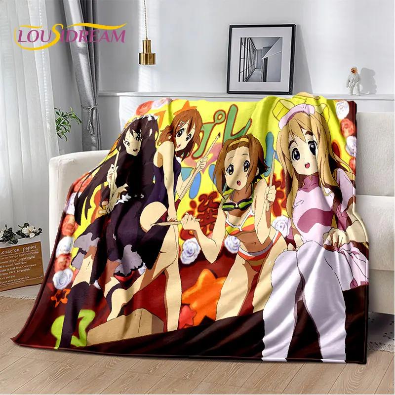 K-ON Cartoon Cute Lolita Kawaii Girls Мягкое плюшевое одеяло, фланелевое одеяло, плед для гостиной, спальни, кровати, дивана, пикника