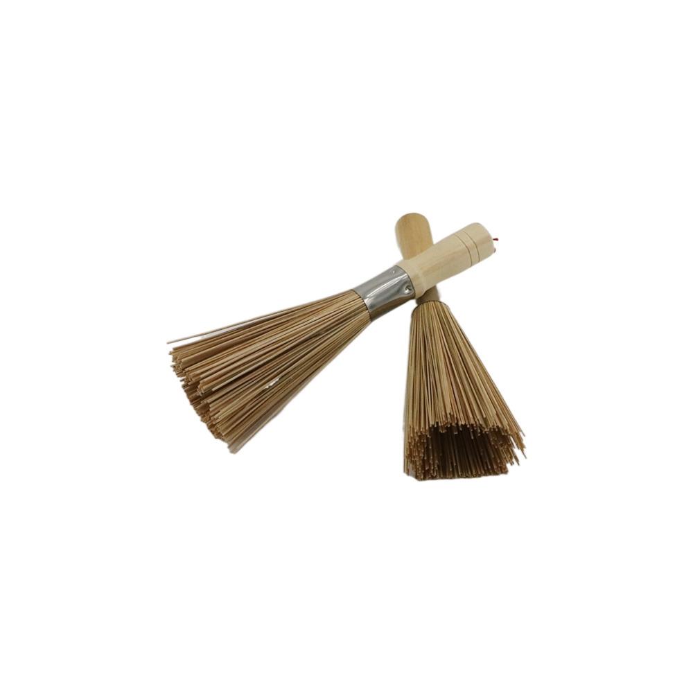 Traditional Bamboo Wooden Handle Durable Wok Brush Pot Pan Cleaner Cleaning Tool Dish Scrubber