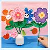 Мультяшная DIY Цветочная Открытка Благодарности для Детей Набор Материалов для Рукоделия Маленький Красный Подарок-Награда Канцелярские Товары для Офиса и Школы
