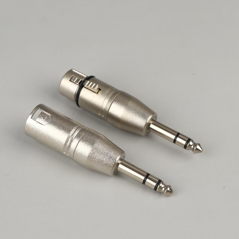 1/2 шт. 6,5 мм Стерео 1/4" TRS Папа на XLR 3-контактный Мама и Папа Стерео Сбалансированные Аудио Разъемы 1/4 дюйма TRS на XLR Адаптер Комплект