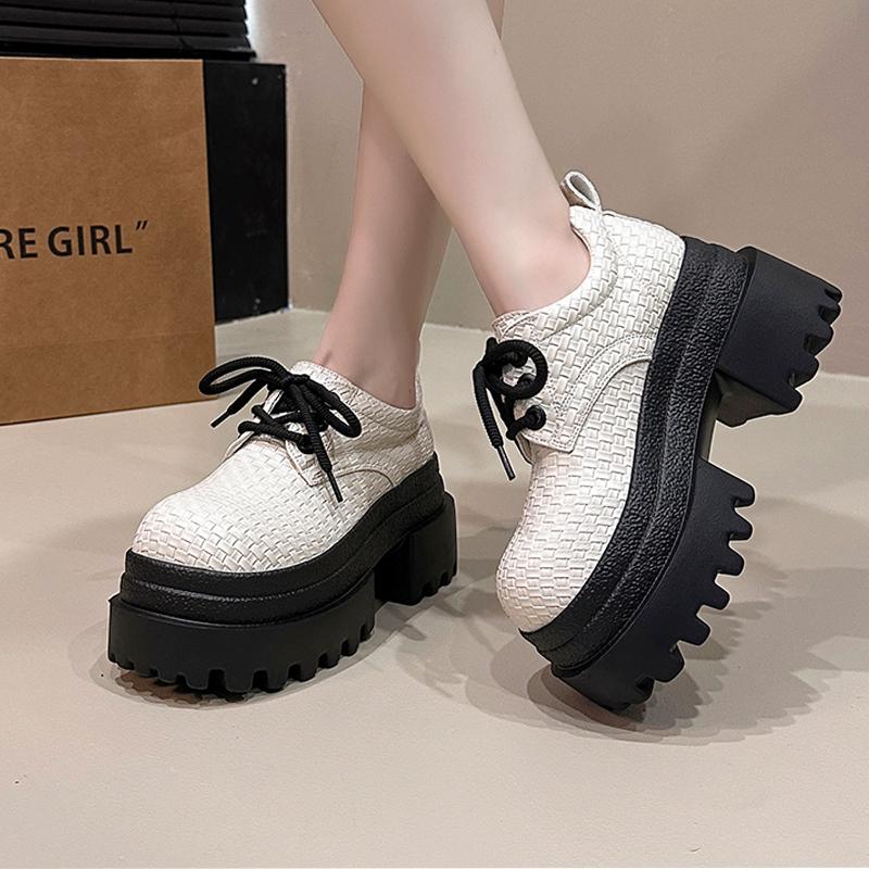 Модные балетки на платформе, женские спортивные туфли, модные туфли-лоферы для платья, повседневные кроссовки на шнуровке, 2025, осень, для ходьбы, новые Zapatillas De Mujer