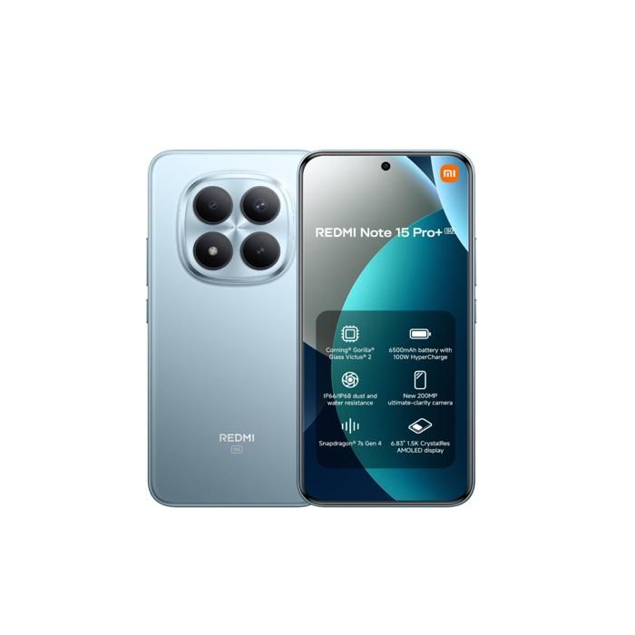 REDMI Note 15 Pro+ 5G Смартфон 8+256ГБ Синий - Европейская версия - Зарядное устройство не входит в комплект - Новый - EX - Очень хорошее состояние
