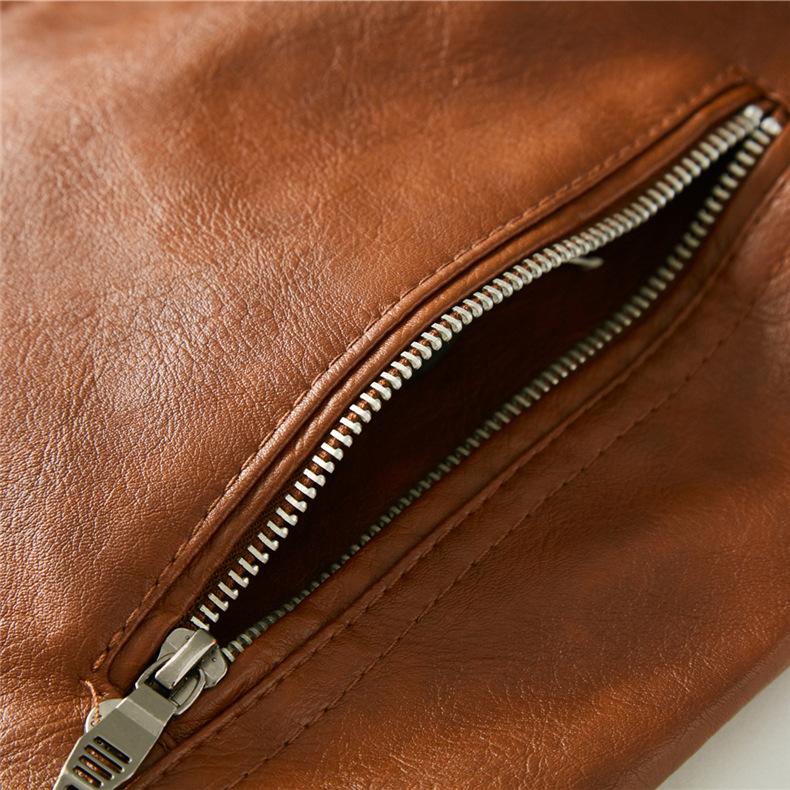 Новая мужская куртка, мотоциклетная куртка, кожаная куртка в такую ​​же полоску, эксклюзивная плюшевая кожаная куртка для мужчин