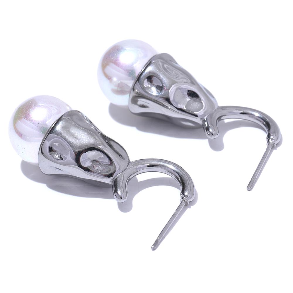 Yhpup Big Promotion Imitation Pearls Stainless Steel Fashion Geometric Golden Earrings Trendy Chic Korean Jewelry Wholesale