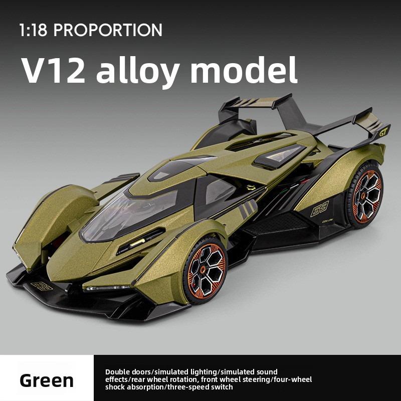 1:18 Баран V12 Сплав Спортивный Автомобиль Модель Украшения Игрушки Подарок Домашний Декор Хобби Коллекция