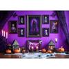 Halloween Backdrop Magic House Skull Bookshelf Candlestick Vintage Portrait Halloween Photography Background for Photo Studio