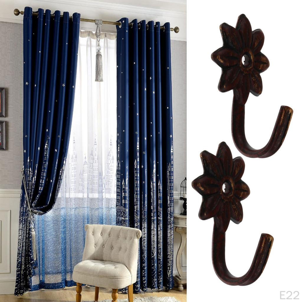 2 x Vintage Tieback Holdbacks Curtain Tie Back Hanger Window Treatment Hardware