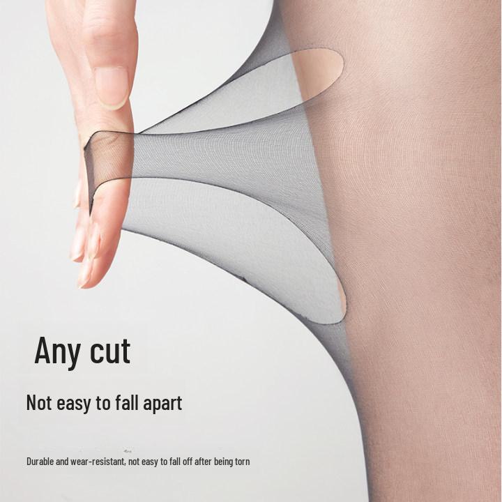 Женские ультратонкие чулки с антизацепляющим узором в виде ананаса – телесного и черного цвета