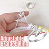Rotatable Bee Knitting Tools Knitting Loop Crochet Ring Yarn Guides Finger Wear Thimble Ring