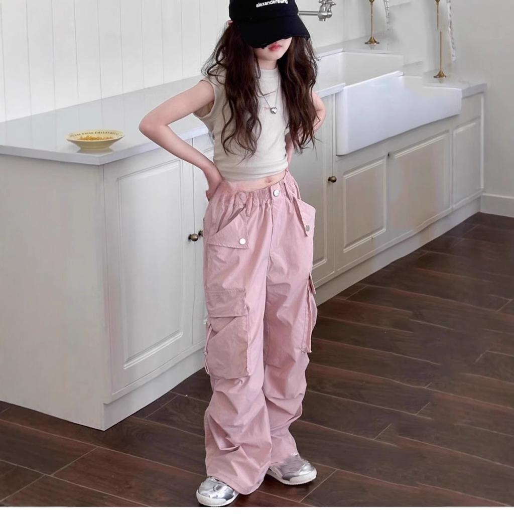 Girls Pants Spring Kids Hip Hop Pants Summer Children's Streetwear Casual Trousers Autumn Teen Large Size Sweatpants