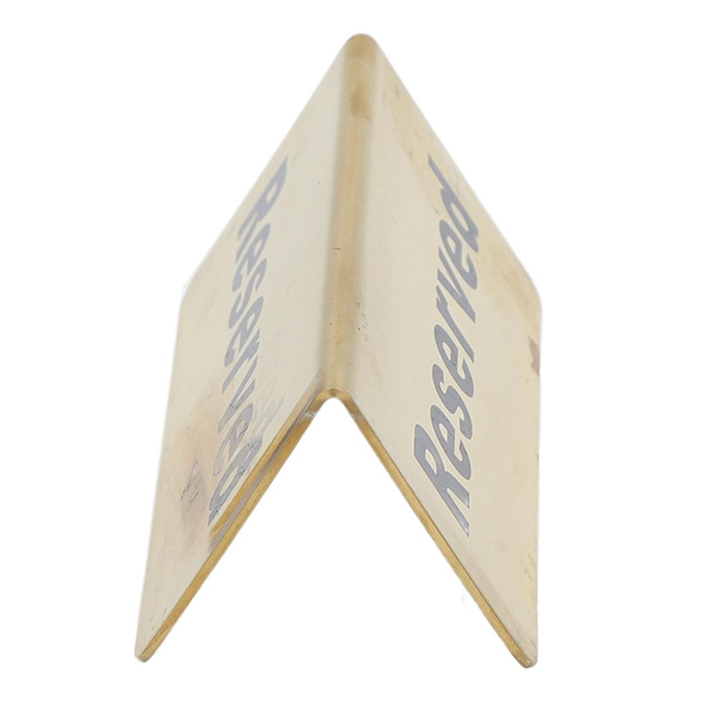 Металлическая настольная табличка Прочная нержавеющая сталь Двусторонняя Компактная Золотая настольная табличка для вечеринки свадьбы отеля