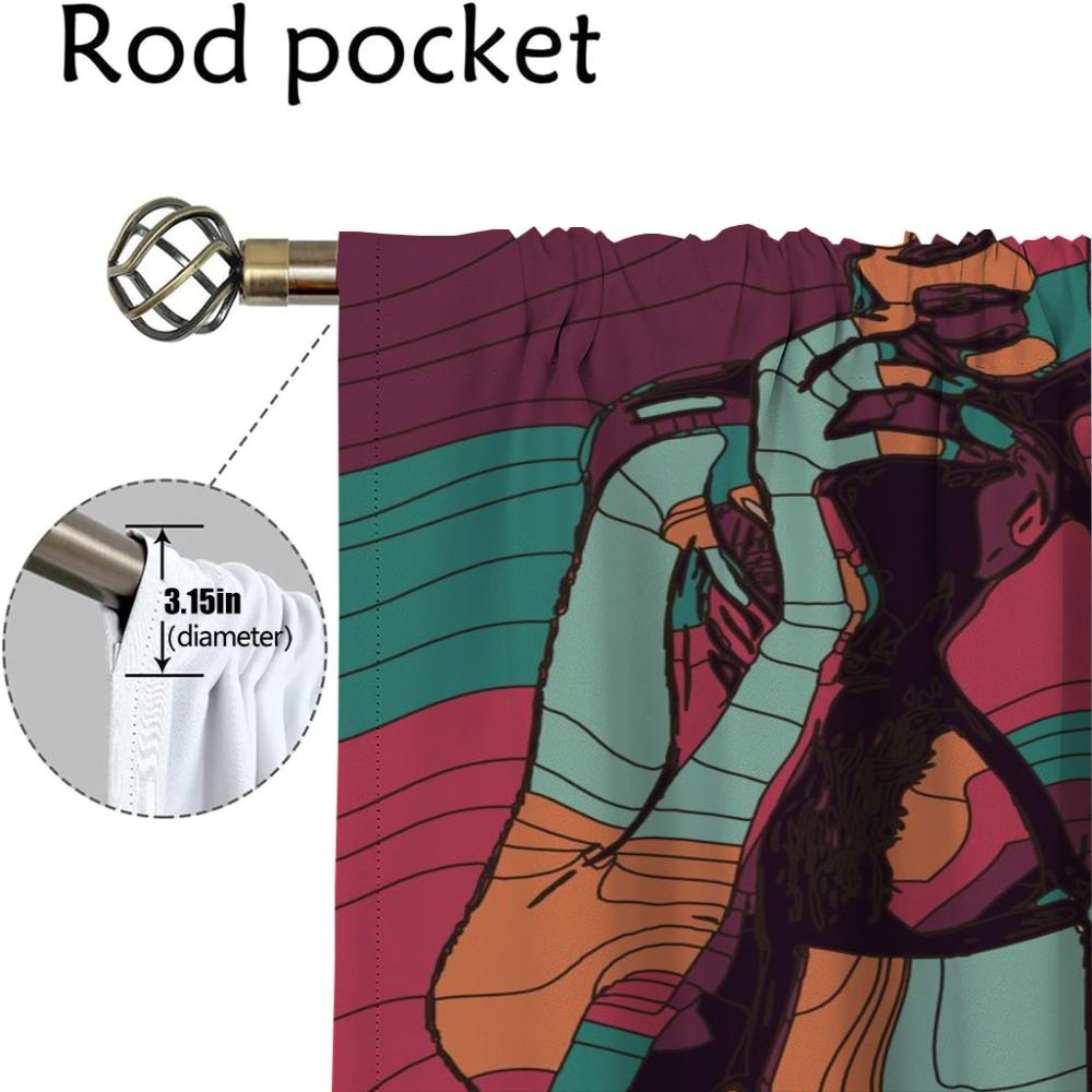 Абстрактные Сексуальные Девушки Перегородки Жалюзи Хэллоуин Украшение Оконная Занавеска для Комнаты 2 Панели Шторы Элегантные Комнатные Занавески Гостиная