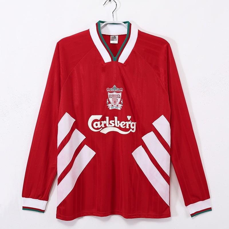 Liverpool Retro Football Jersey 1995-96 Home Long Sleeve 8 Gerrard Torres Owen Soccer Shirt Men Women
