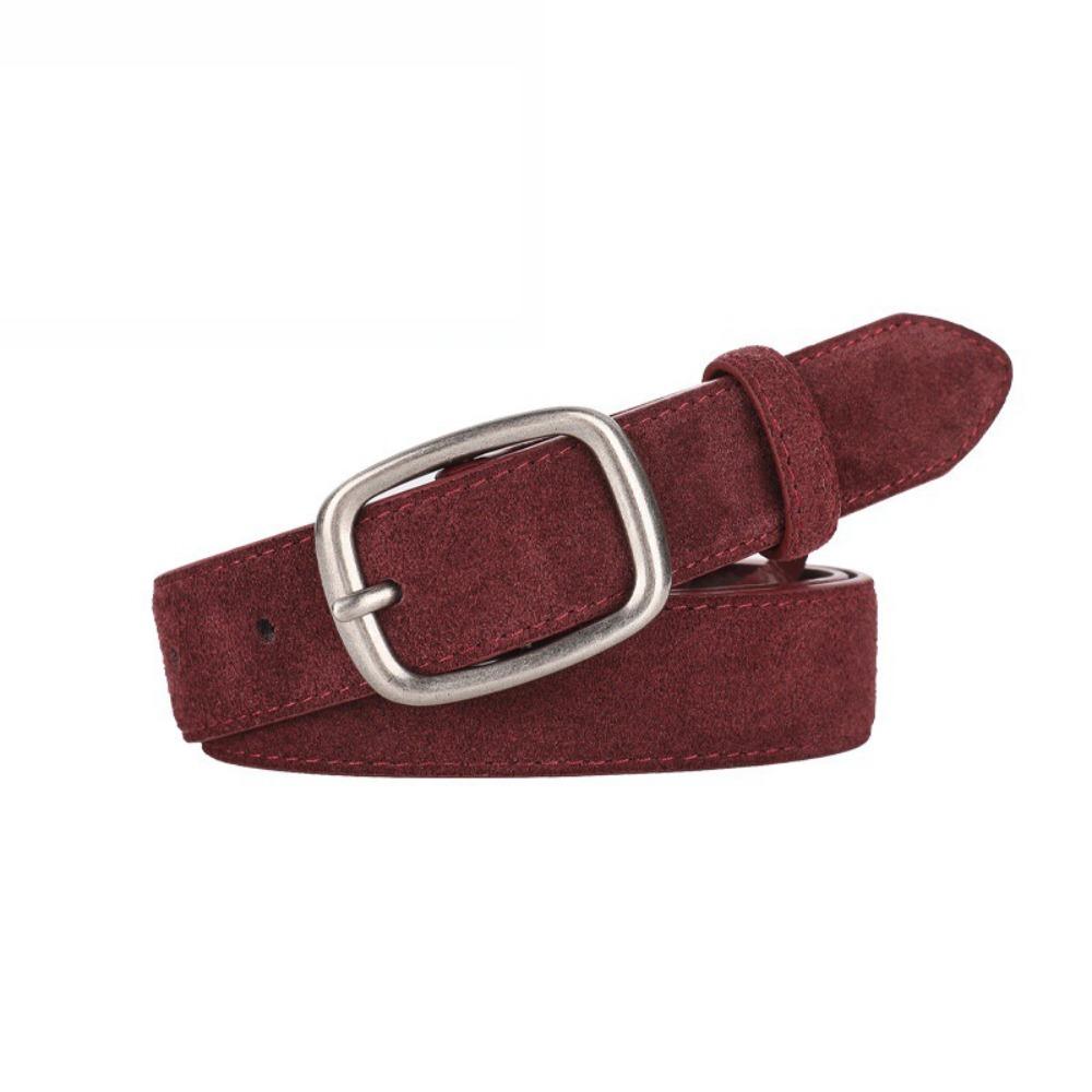 Повседневный ремень с пряжкой-гвоздиком, модный ремень для брюк и платьев, женский замшевый кожаный ремень, подарки